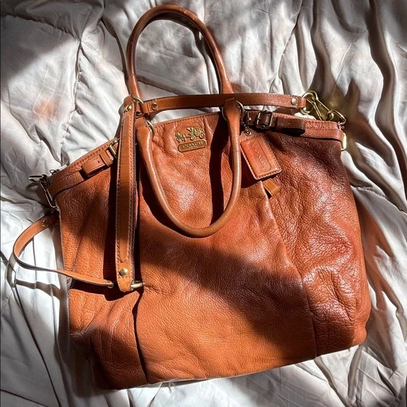 Coach Vintage Leather Camel Tan Light Brown Removable Crossbody Shoulder Bag - Picture 17 of 17